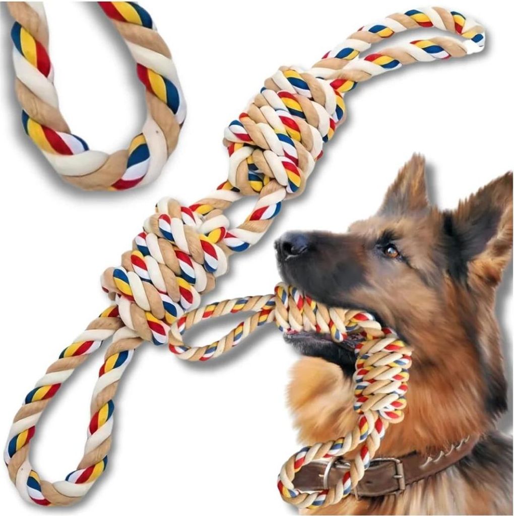 EDIBAZZAR | Anello di dentizione in corda per cani, grande, Immagine del prodotto 
