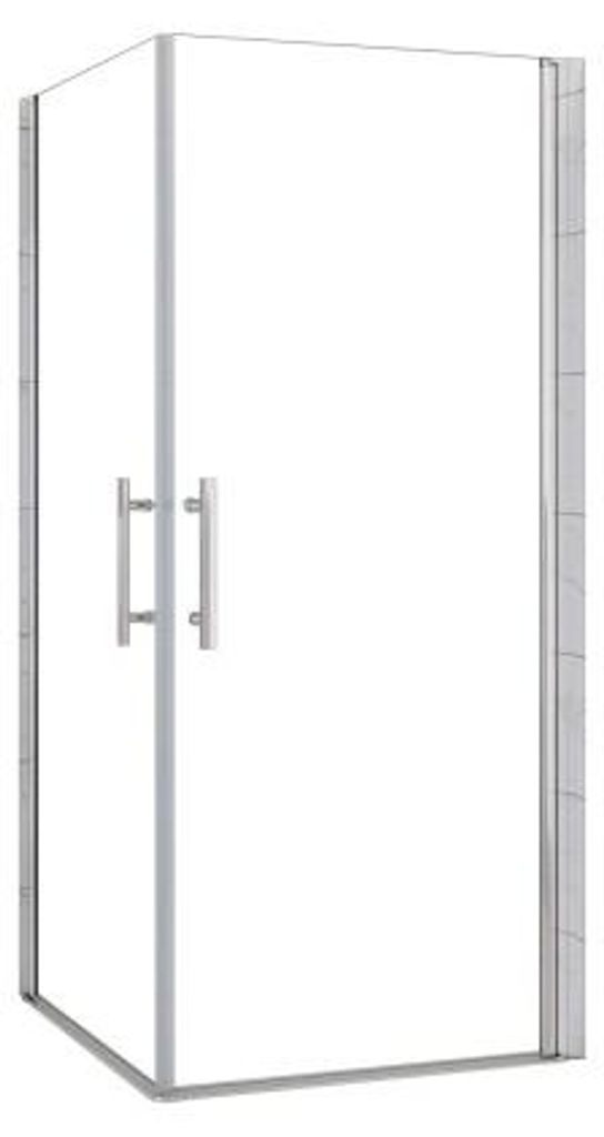 AICA 76x76x185cm 6mm ESG NANO Silber Matt Eckeinstieg Produktbild 