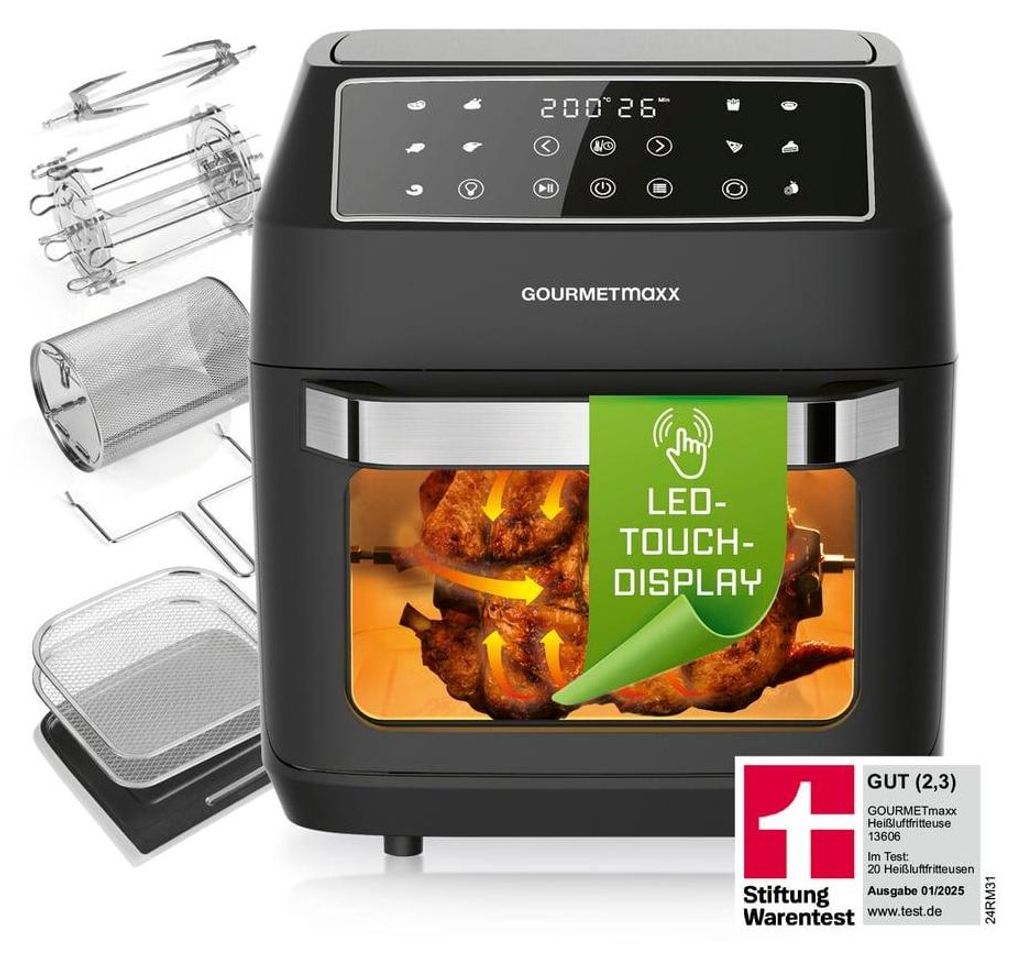 GOURMETmaxx MINI-Backofen 12 l Touchdisplay, Drehspieß - Produktbild 