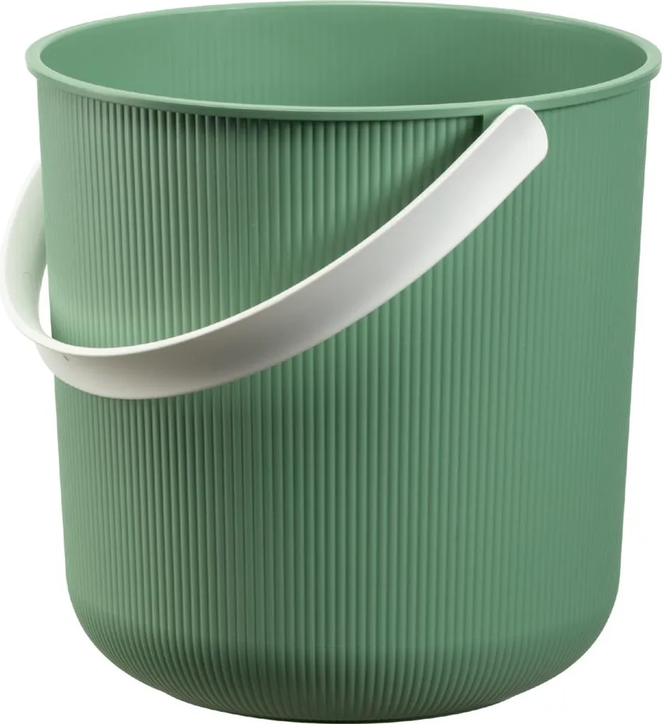 NHG AKITA Secchio 10 Litri Verde Bianco - Contenitore Robusto Multiuso
