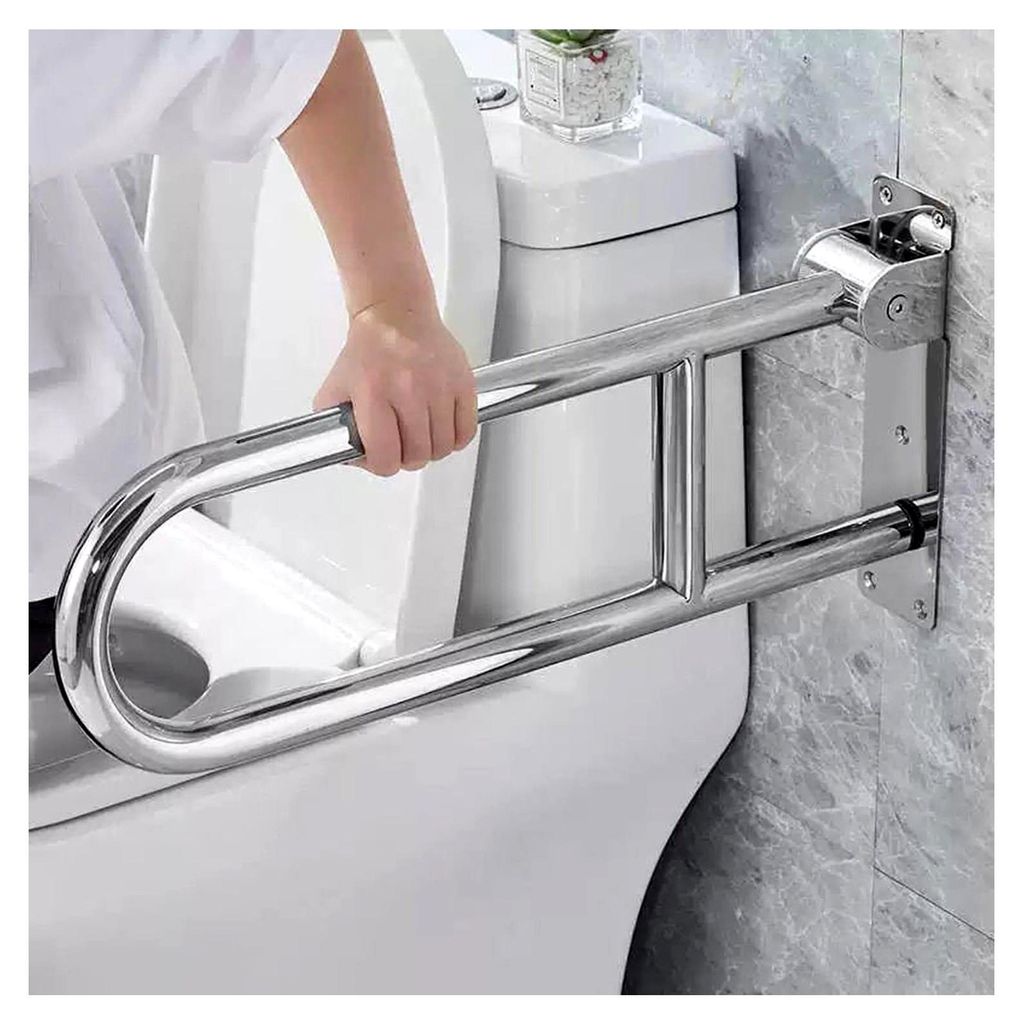 WC-Haltegriff aus Edelstahl, klappbar, U-förmiger Haltegriff, Sicherheitsstütze für das Badezimmer, geeignet für ältere Menschen, schwangere F...