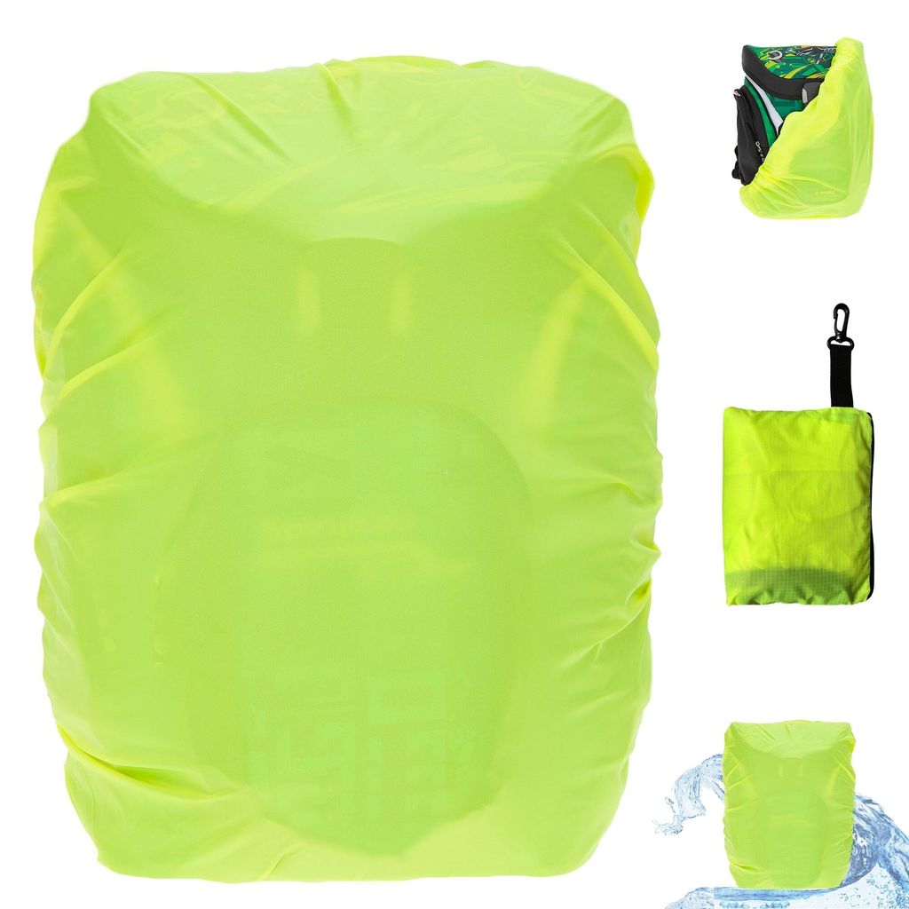 Regenschutz Rucksack Schulranzen Reflektor 30 Liter Überzug Schutzhülle Regenhülle raincover Elephant PREMIUM seamless nahtlos mit Tasche und Ka...
