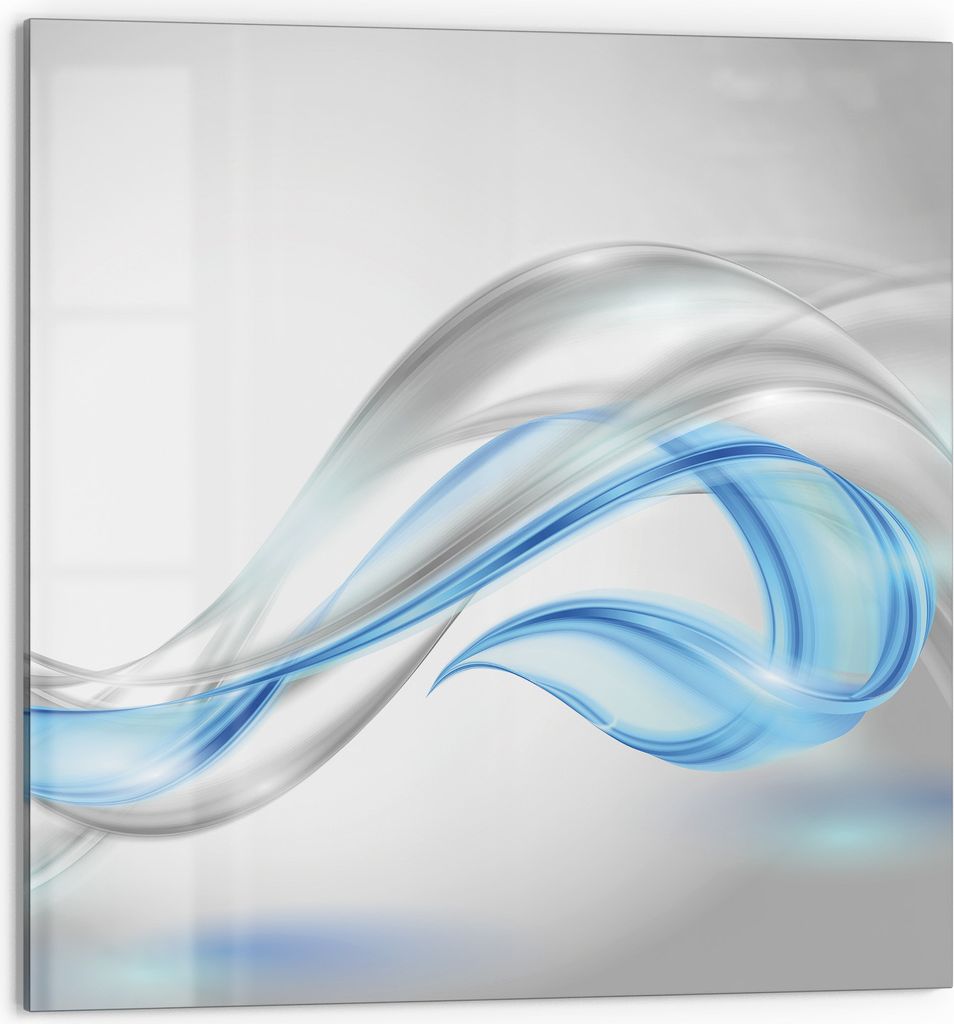 DEQORI Küchenrückwand Glas 60x60 cm 'Harmonie der Linien' Spritzschutz Bad Rückwand Küche