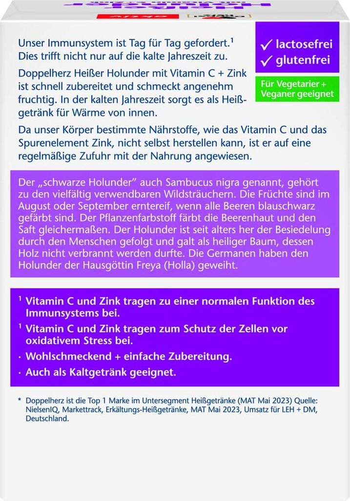 A product information card with text and purple colored sections.