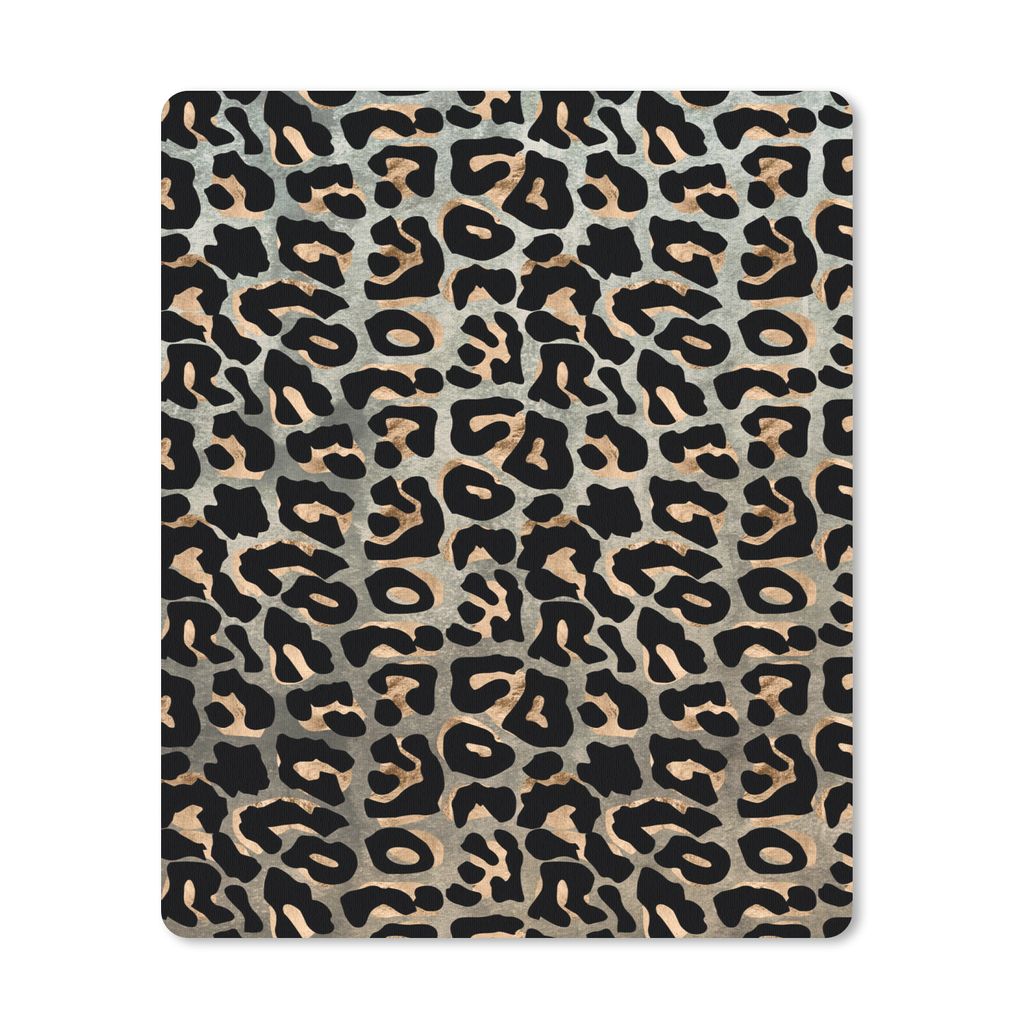 MuchoWow Mauspad Mousepad Pantherdruck - Braun - Luxus 30x40 cm - Mousepads - Maus Mat - Pad - Mausunterlage - Mausmatten