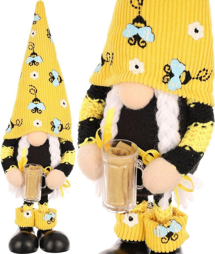 Deko-objekt Zwerg Frühlingsdekoration Zuhause Biene 25cm