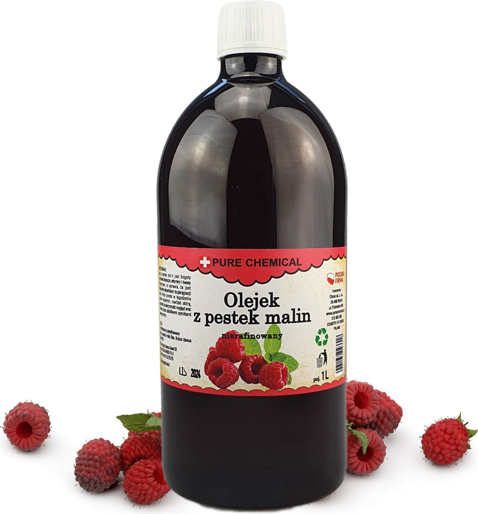 PURE CHEMICAL | Himbeersamenöl | unraffiniert | natürlich | kaltgepresst + Spender | 1 L