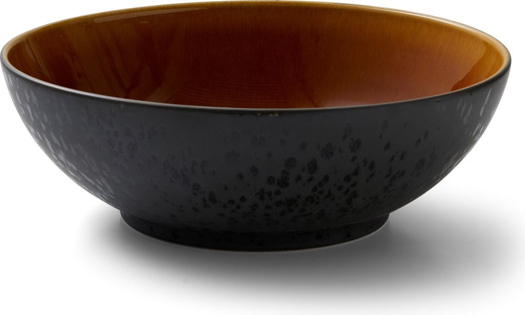Bitz Salatschüssel matt black / shiny amber 30 cm