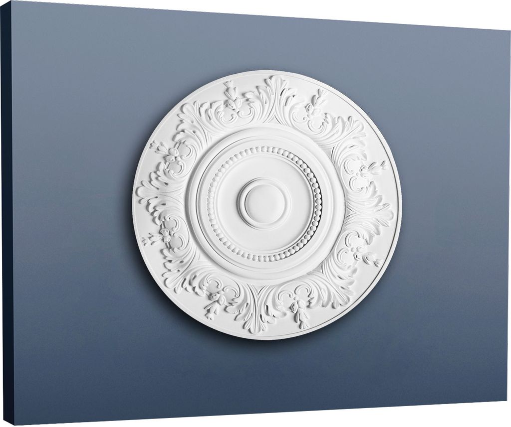 Orac Decor R17 LUXXUS Deckenrosette Stuck-Lampen-Rosette Blätter-Einrichtungs | 47 cm