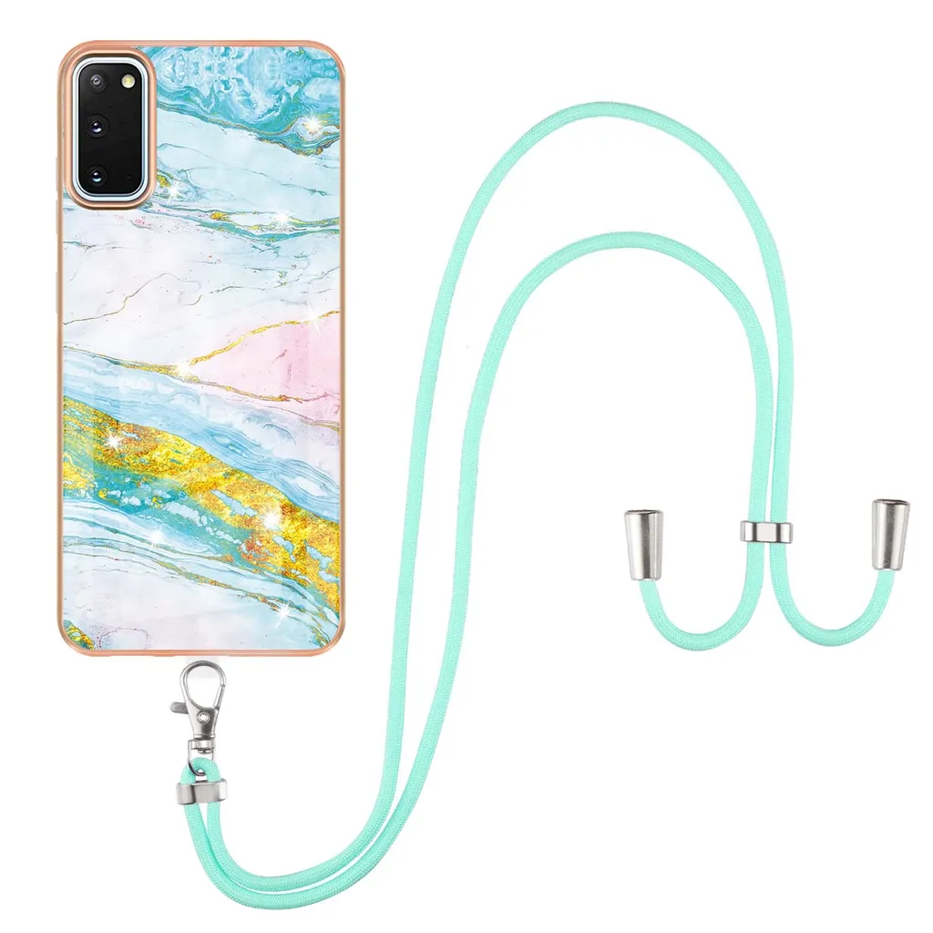 Custodia Samsung Galaxy S20 con Cinturino Oro - Cover TPU Morbida