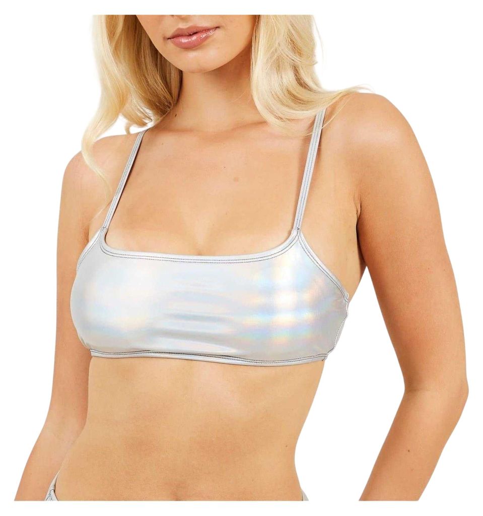 Brave Soul - Bikini Oberteil für Damen GT15226 (36 DE) (Silber metallic)