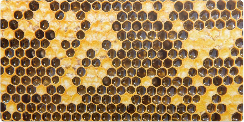 Bienenwabe– Schreibtischunterlage – Schreibtisch Tischunterlage – 100x50 cm – Unterlage Groß Schreibtischmatte