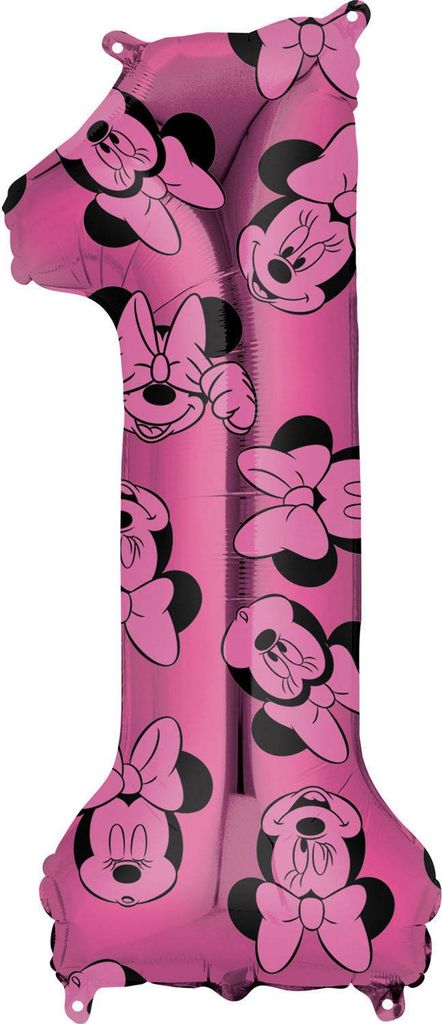 amscan Folienballon Zahl 1 rosa