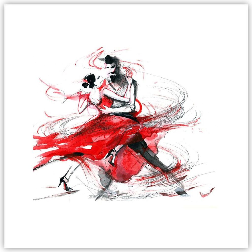 Poster - Poster ohne Rahmen - Tanz Aktion Aktivität - 30x30 cm - Wand Bild - Wanddeko - Wandbilder - Kunstposter - Wandposter - Bilder - Kunstdruc...
