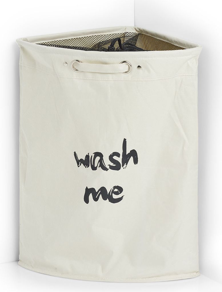 Zeller Eck-Wäschesammler "Wash me", Polyester, beige Produktbild 