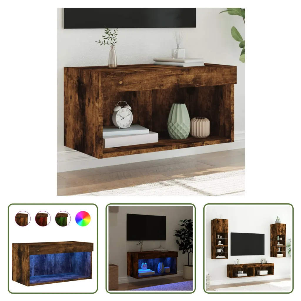 Porta TV LED Rovere Fumé 60cm - Il Mobile TV più Cool del 2026