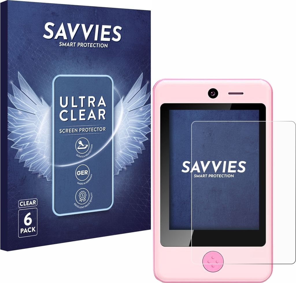 6x Für Pthtechus Children’s Smartphone Schutzfolie Savvies Displayschutz Display Schutz Folie Klar Transparent
