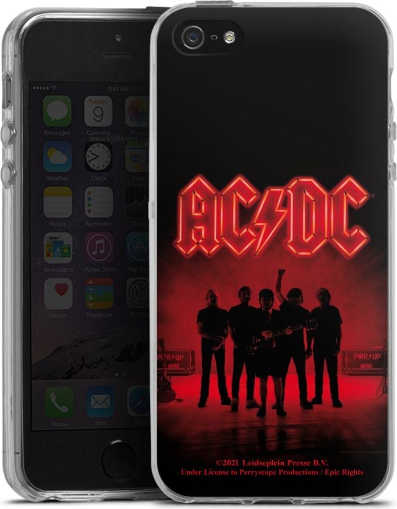 DeinDesign Handyhülle für Apple iPhone 5 Silikon Hülle Case Smartphone Schutzhülle ACDC Band Offizielles Lizenzprodukt