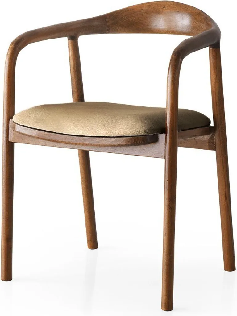 Chaise Salle à Manger Confortable Marron Clair Skye Decor Gain de Place