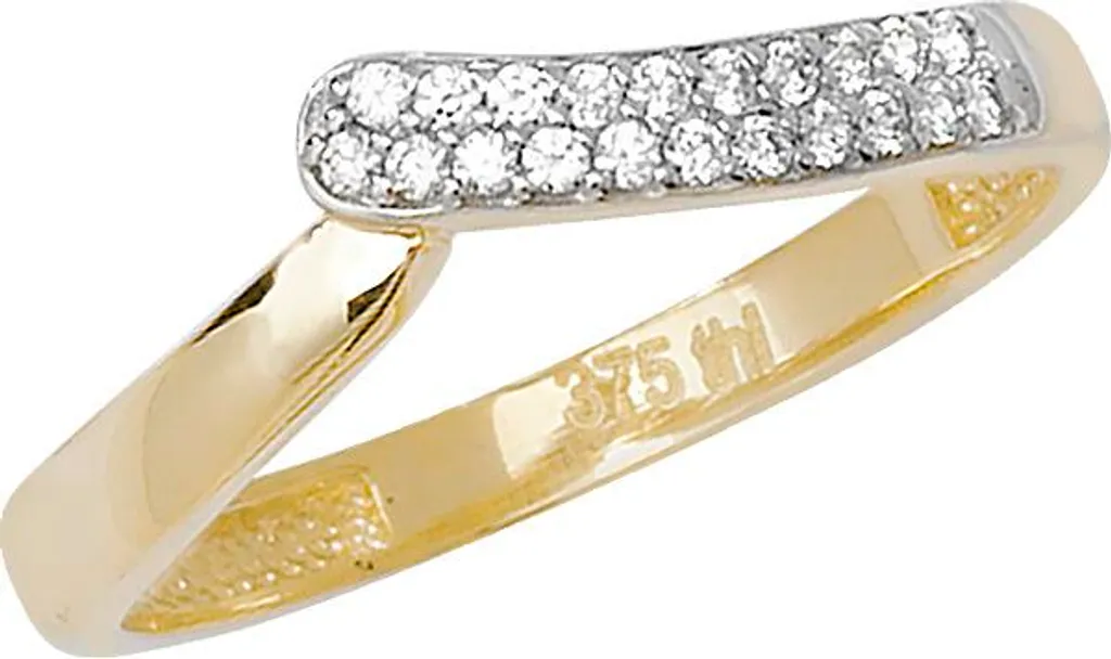 Bague Femme Or 375 anti-ternissement Oxyde Zirconium Taille 49