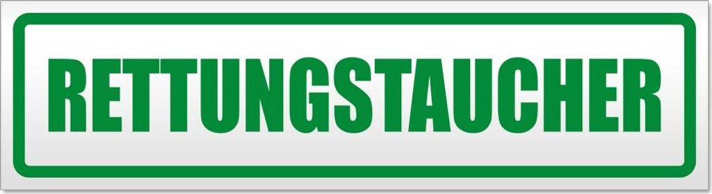 Rettungstaucher Magnetschild Schild magnetisch