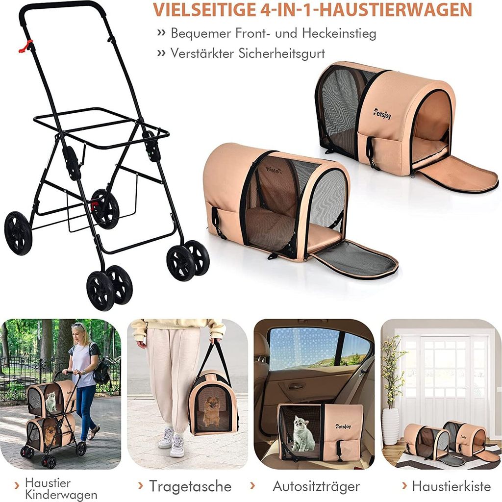 Haustier-Doppel-Buggy für Tierarztbesuche oder deals Spaziergänge