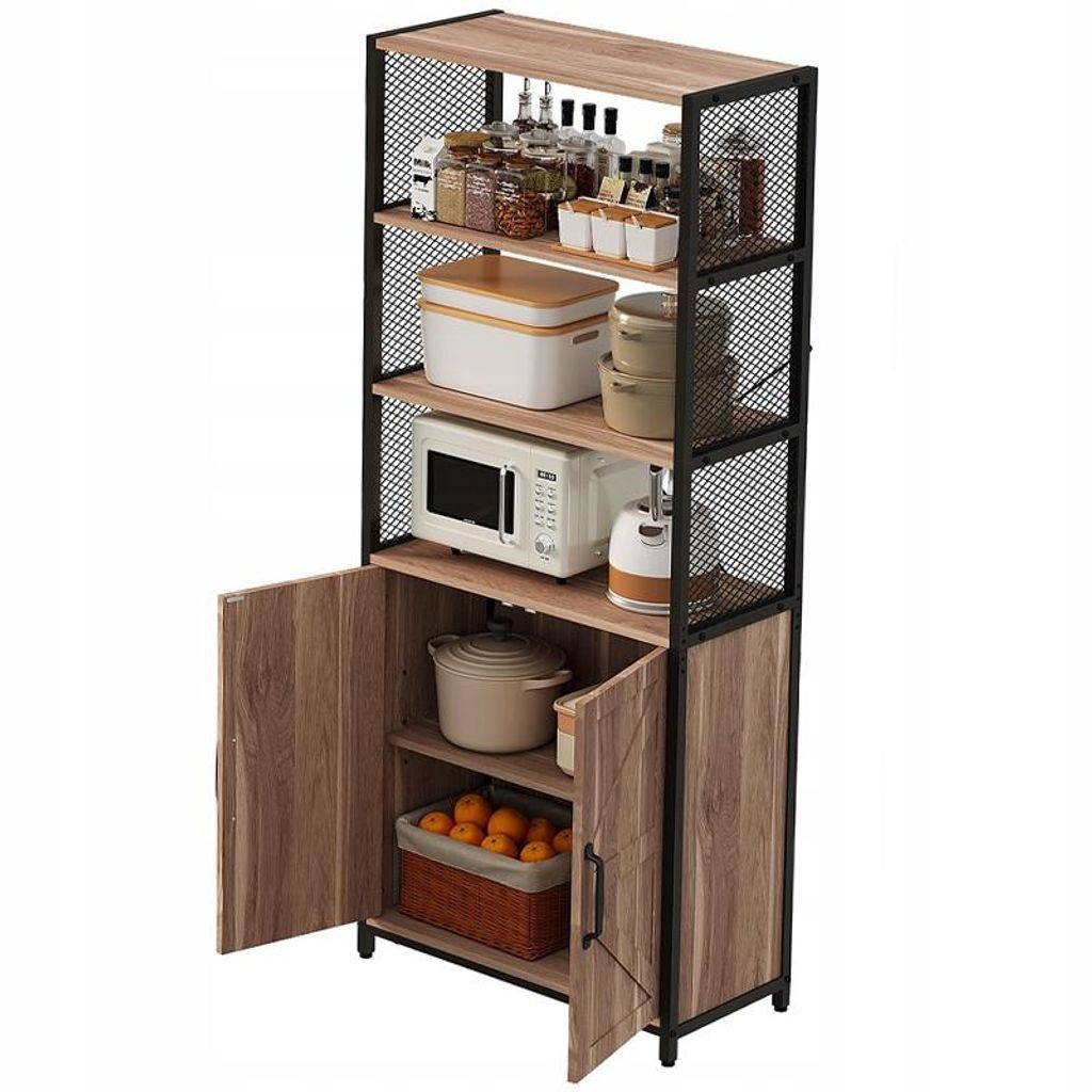 Kredens jasny brąz loft industrialny stojąca szafka regał Zdjęcie produktu 