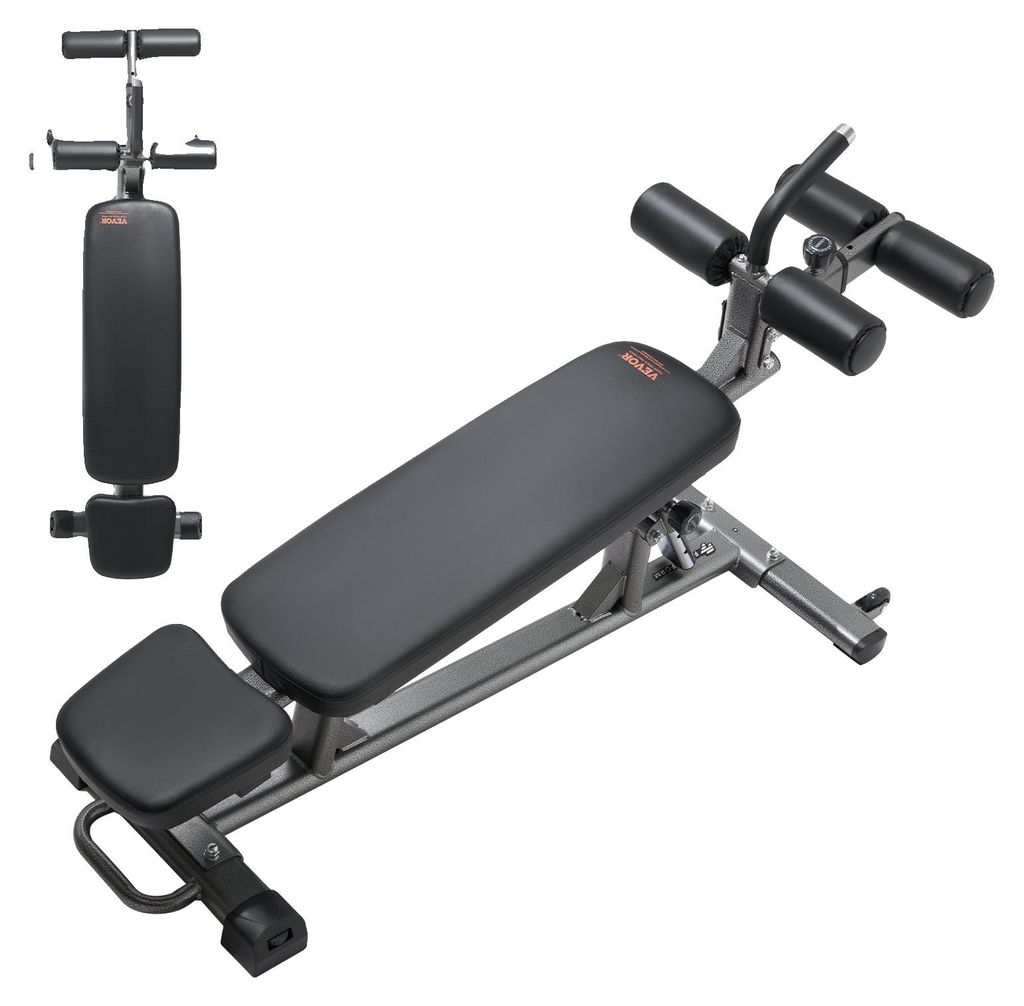 Banc d'abdominaux VEVOR, réglable en hauteur sur 4 niveaux Image du produit 