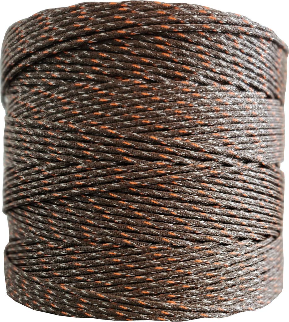 Weidezaunlitze Premium - braun/orange - 1000 m, 9 Leiter Produktbild 