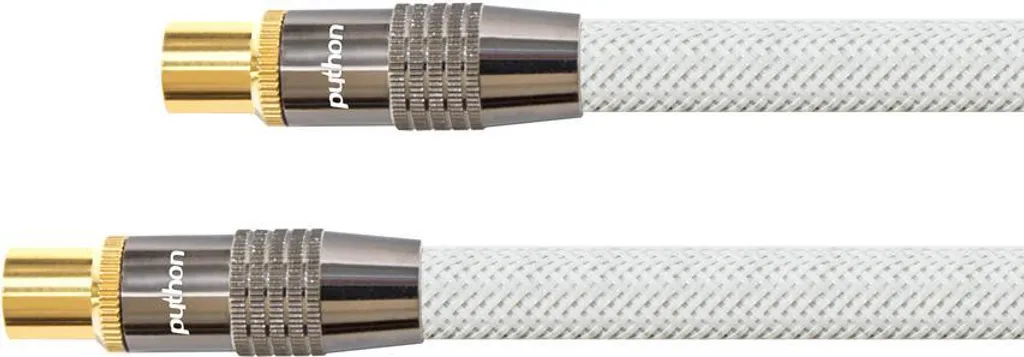 Cavo Coassiale Python 120dB 1m - GC-M2001 Antenna TV SAT Bianco