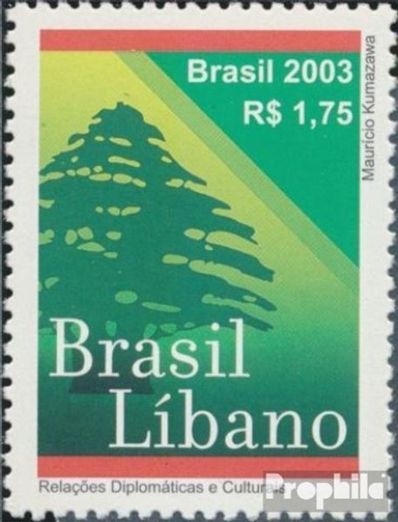 Briefmarken Brasilien 2003 Mi 3337 (kompl.Ausg.) postfrisch Dipl. u. kulturr. Beziehung Libanon
