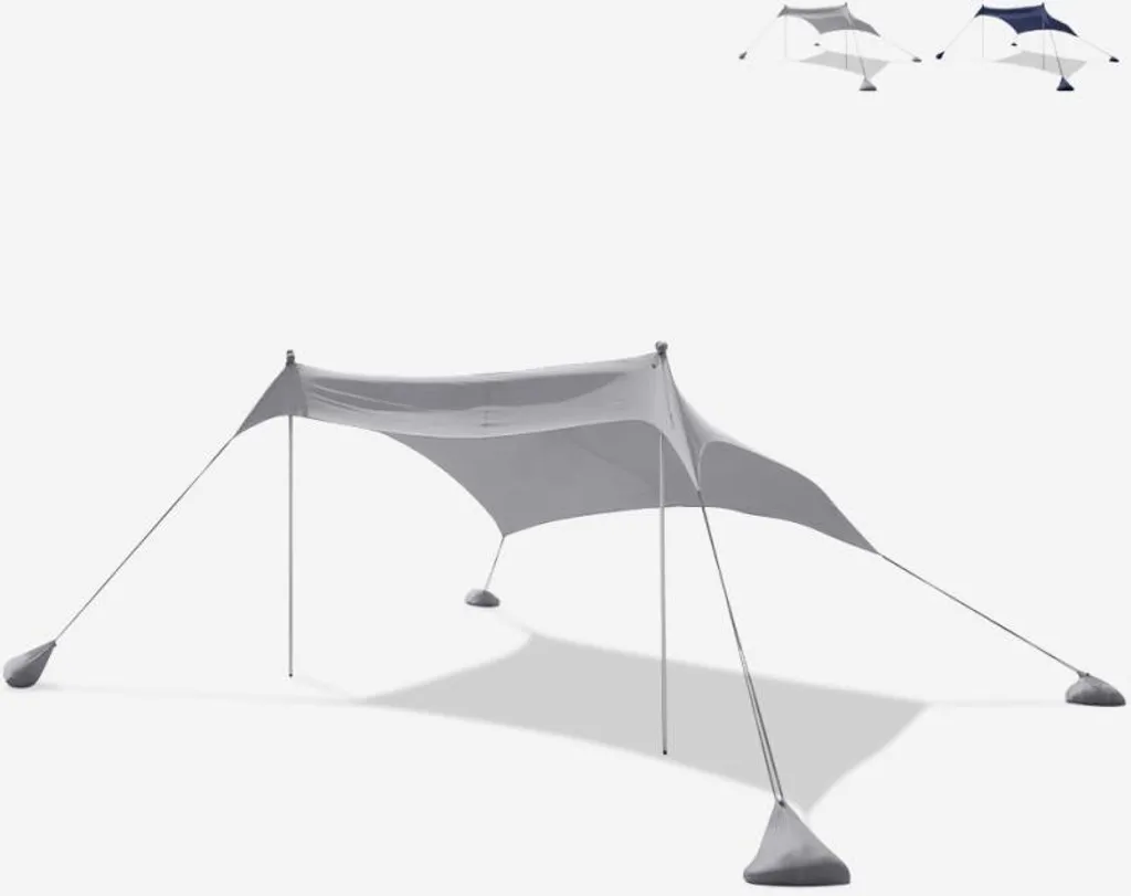 Tente de plage pliable 2,3 x 2,3 m Ombre Maximale et Tissu Anti-UV