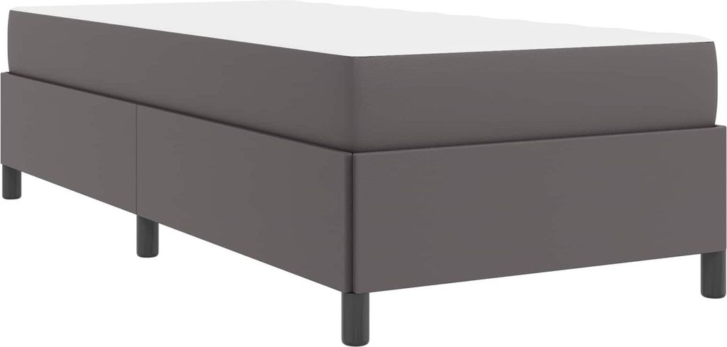 Bettrahmen mit Matratze Grau 80 x 200 cm Stoff