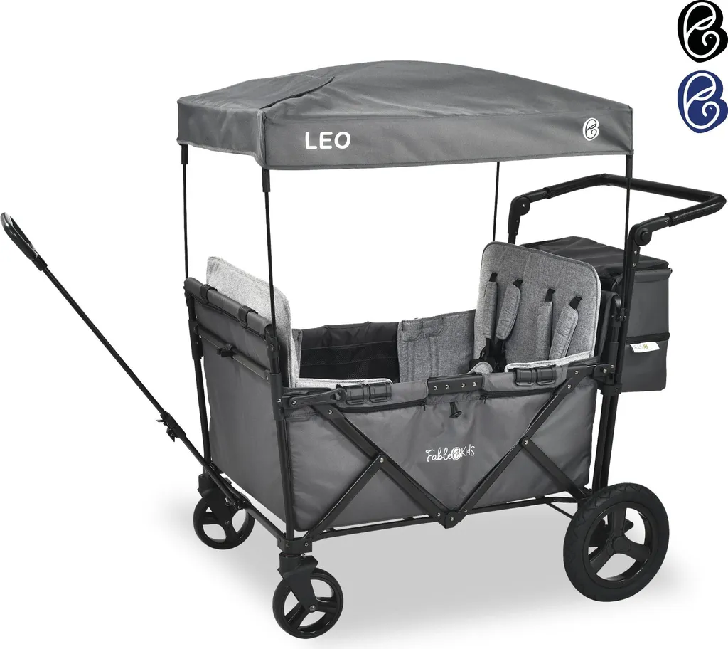 Chariot de Plage et Randonnée 4 Places Leo X4Plus pour Famille Nombreuse