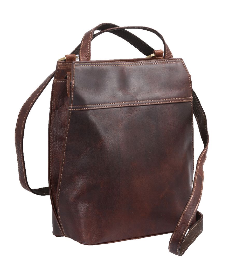 Wortmann hübsche Kombi-Ledertasche, Rucksack braun