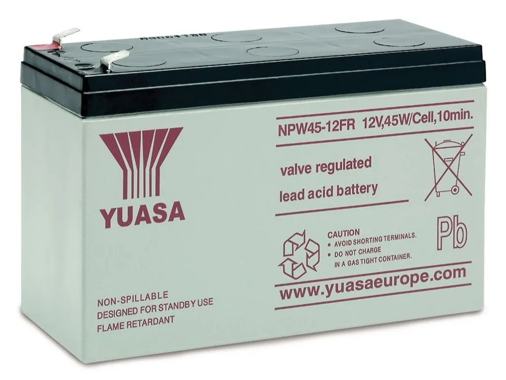 Batterie de secours 12V 45Ah Yuasa NP45-12 pour onduleur et alarme fixe