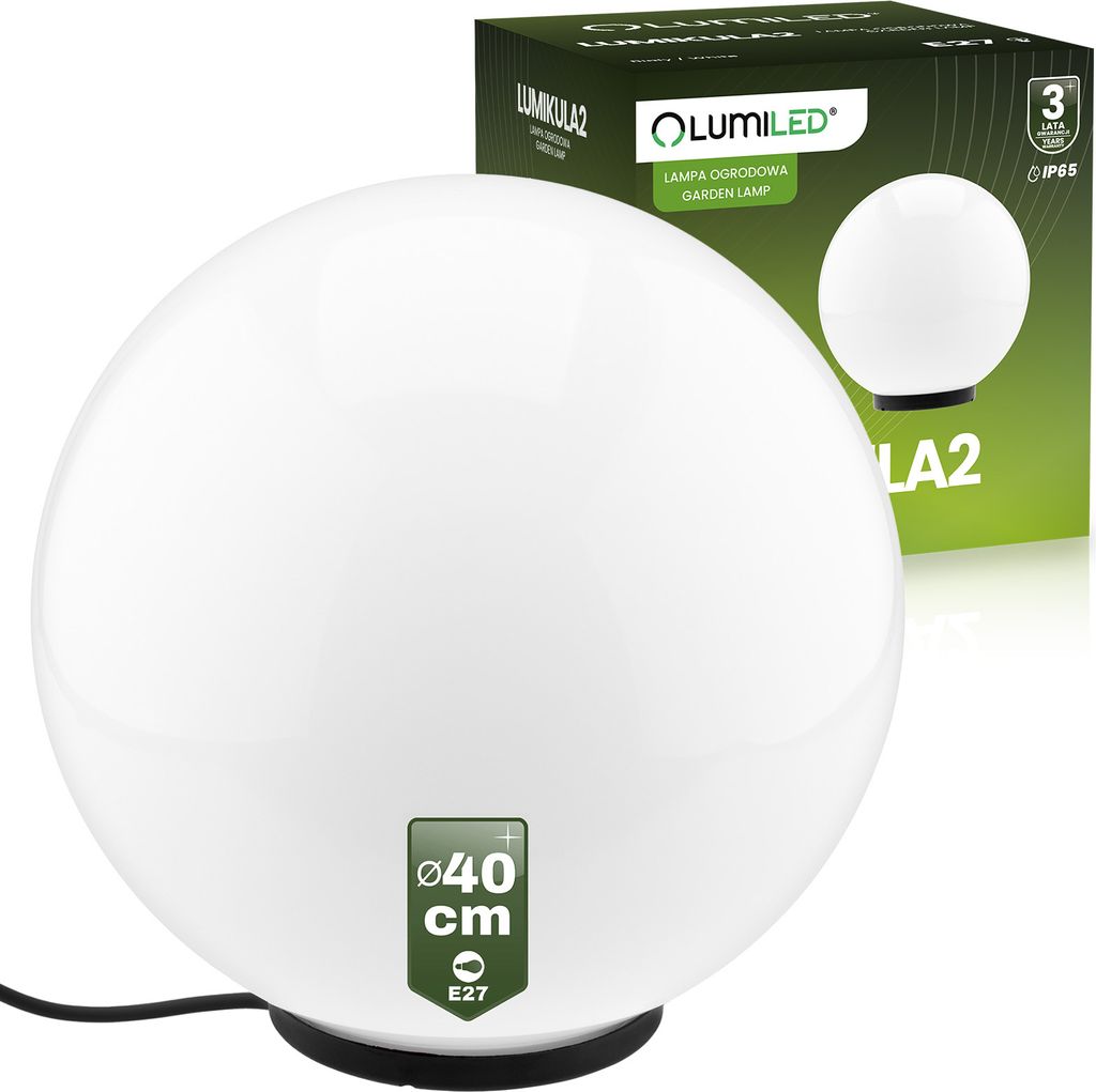 LUMILED Milchig Lampe sphérique 40 cm Extérieur Lampe Image du produit 