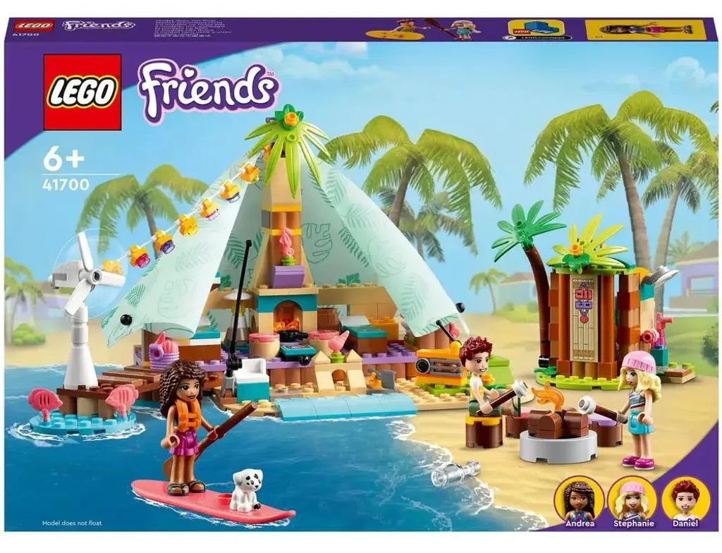 Set LEGO Friends 41700 pour Créer des Aventures de Camping à la Mer à 6 ans