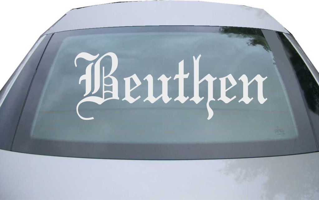 Indigos UG - Aufkleber Heckscheibe & Motorklappe DE6475 - silber - 600x210 mm - Stadt Beuthen - Auto Scheiben Fenster Heckklappe Tuning Racing JDM ...