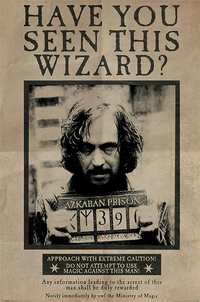 Poster Harry Potter Sirius Black 61 cm : fini les affiches qui gondolent