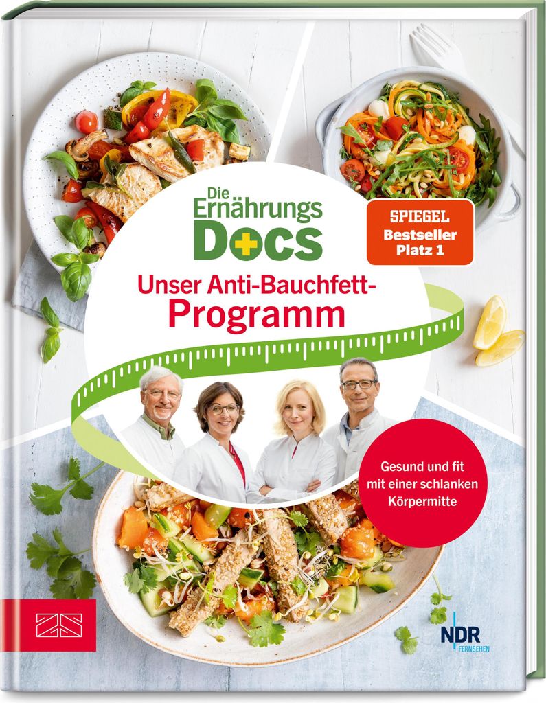 Book cover for a health and diet program, featuring images of food and the authors.