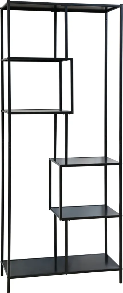 Gagnez de la Place avec l'Étagère Métallique 6 Niveaux Noire Anti-Rouille