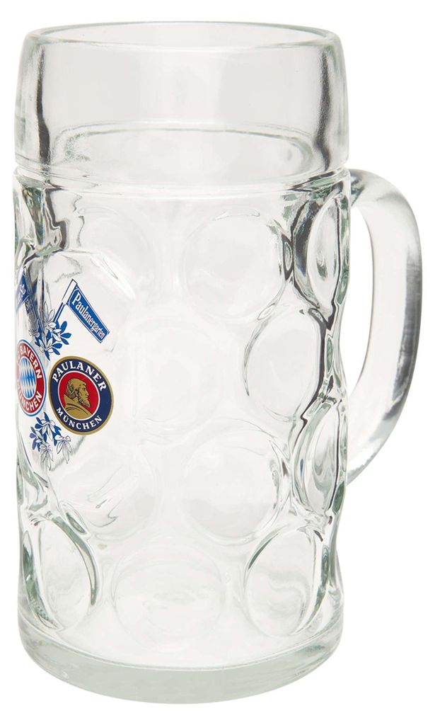 FC Bayern München FCB Maßkrug Logo 1l Paulaner Produktbild 