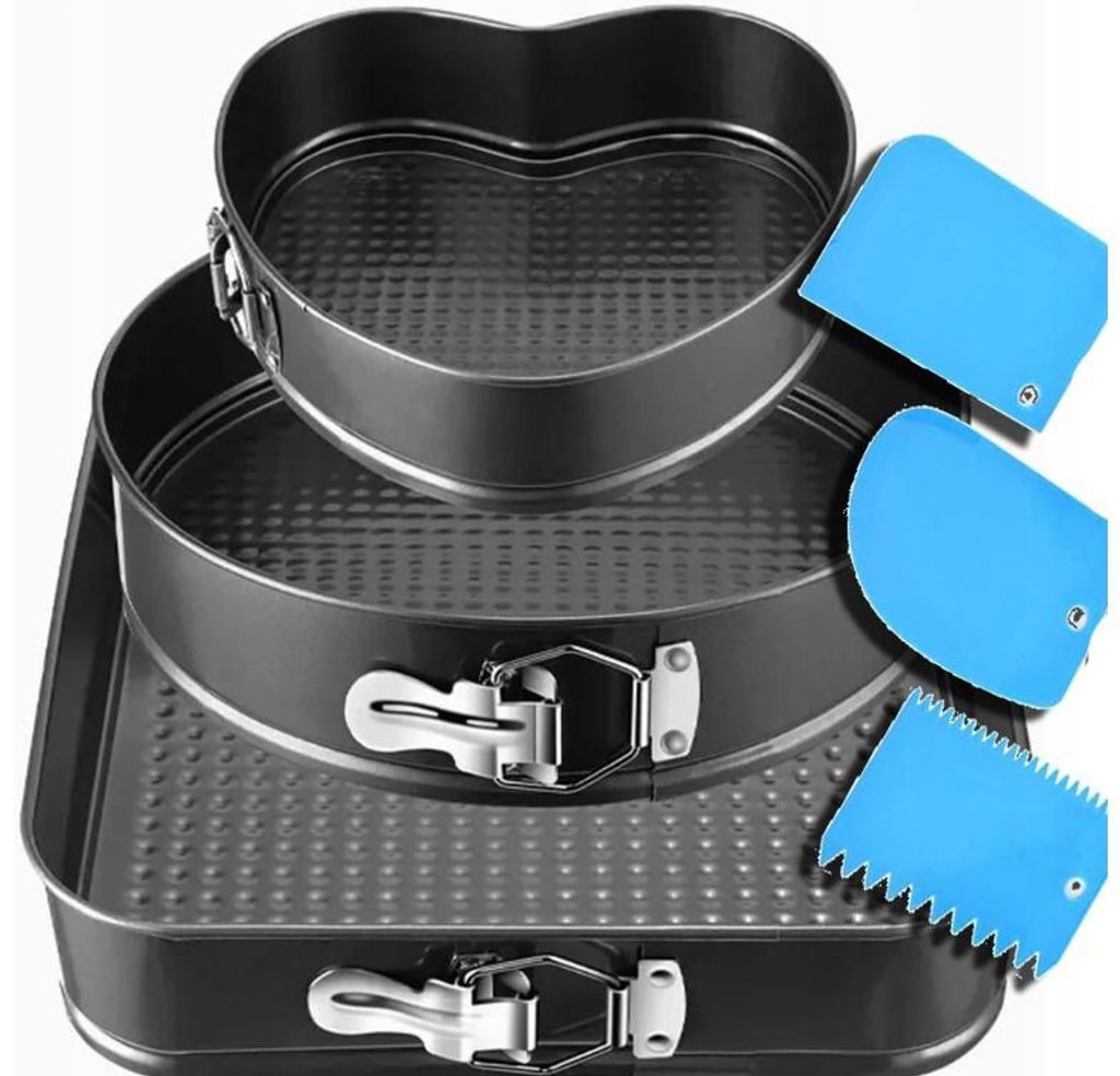 Backform-Set 3-tlg. – Herz, Quadrat und Rundform