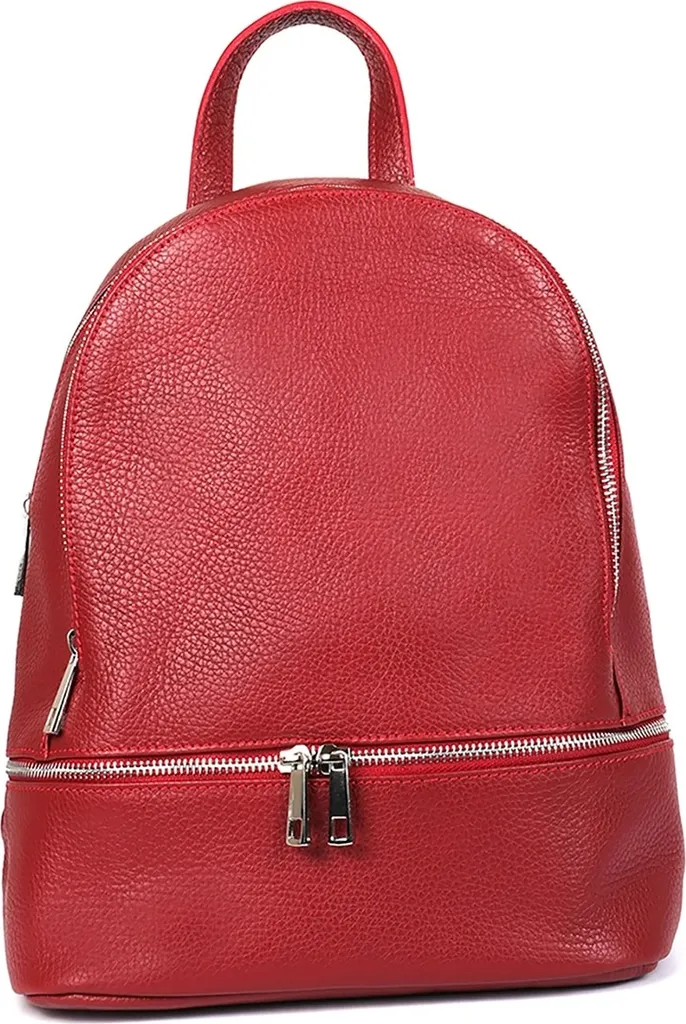 Petit sac à dos femme cuir rouge pour la ville Florence D2OTF612R
