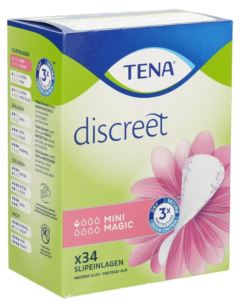 Serviettes d'incontinence TENA Discreet Mini Magic, 34 Image du produit 