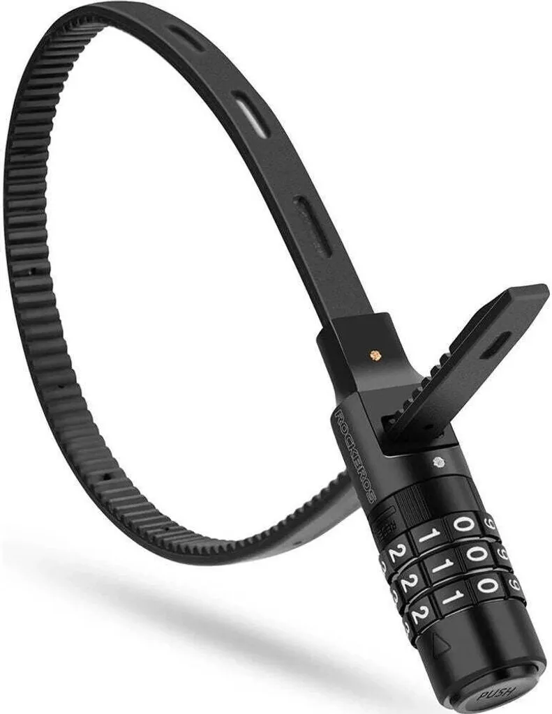 Antivol de Poche Rockbros 3240001001 Noir à Code 50cm Résistant