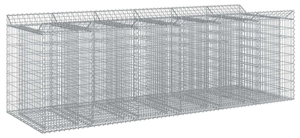 vidaXL Gabionen-Hochbeet 3 pcs Silber