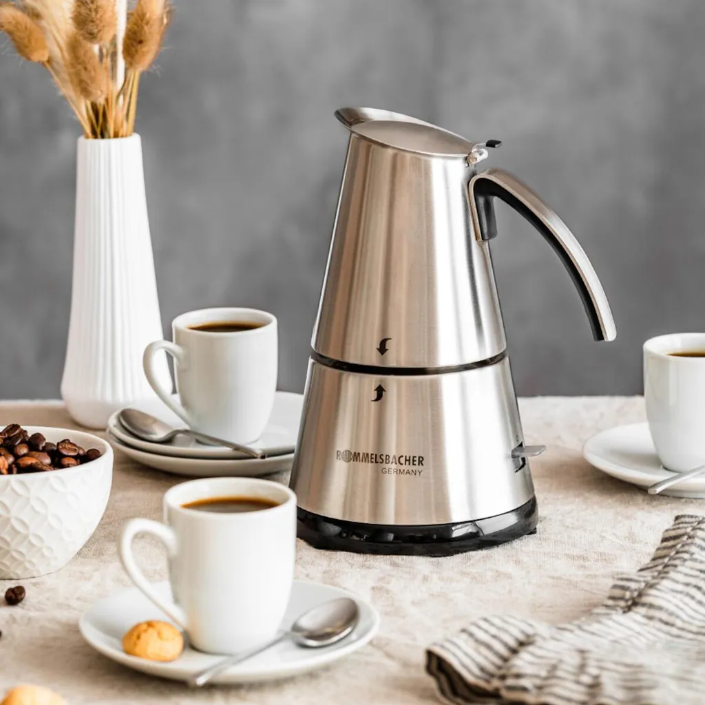 Cafetière expresso compacte Mini EKO 364/E argentée avec pression 15 bars - 18