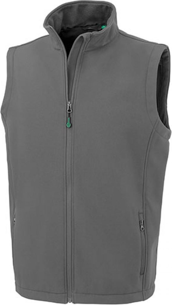 Result Genuine Recycled R902M | Mens Recycled 2-Layer Printable Softshell Bodywarmer - Farbe: Workguard Grey - Größe: XL